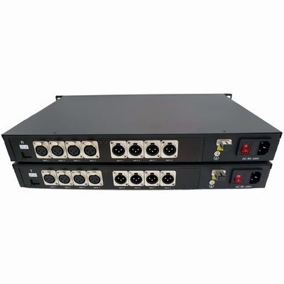 4Ch Bidirectional Balanced Audio To Fiber Converter With XLR Connector