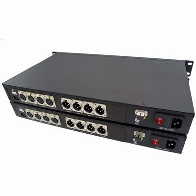 4Ch Bidirectional Balanced Audio To Fiber Converter With XLR Connector