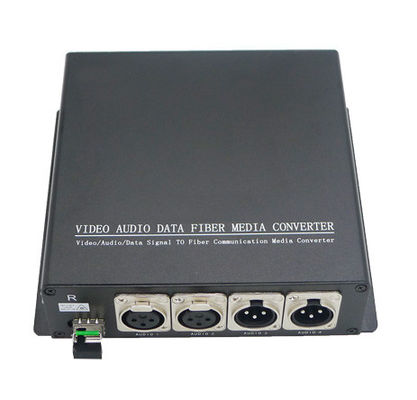 2 Way 3 Pin XLR Balanced Analog Audio Over Fiber Extender Transceiver