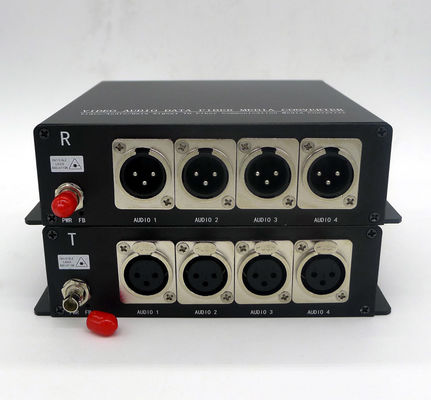 2 Way 3 Pin XLR Balanced Analog Audio Over Fiber Extender Transceiver
