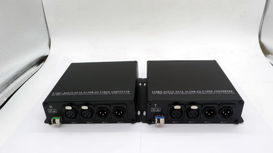 Bi-Di XLR Balanced Audio To Fiber Converter 2-Ch 3 Pin XLR