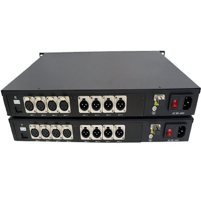 4 Ch 2 Way Balanced Audio To Fiber Optic Converter Radio And Broadcasting Balanced Audio Over Fiber To XLR Audio Fiber