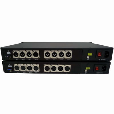 4 Ch 2 Way Balanced Audio To Fiber Optic Converter Radio And Broadcasting Balanced Audio Over Fiber To XLR Audio Fiber