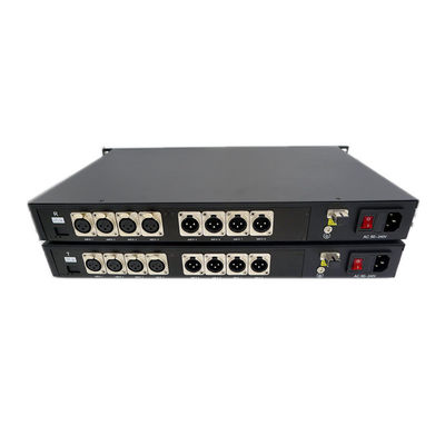 4 Ch 2 Way Balanced Audio To Fiber Optic Converter Radio And Broadcasting Balanced Audio Over Fiber To XLR Audio Fiber