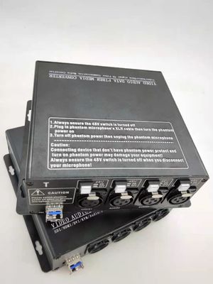 Digital xLR to fiber optic converter With Switchable 48V Phantom Power Supply