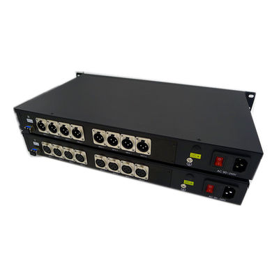 Balanced 8ch XLR Audio To Fiber Converter Broadcast Studio