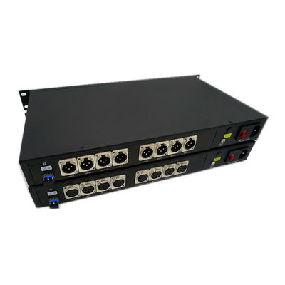 Balanced 8ch XLR Audio To Fiber Converter Broadcast Studio