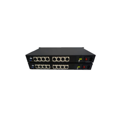 Balanced 8ch XLR Audio To Fiber Converter Broadcast Studio