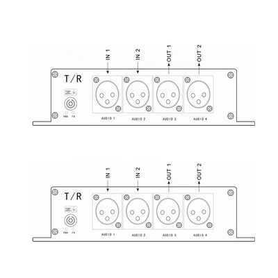 XLR Balance Bidirectional Audio Over Fiber