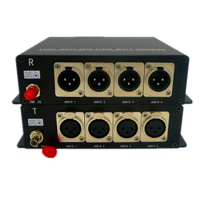 Two Way XLR Audio To Fiber Converter Broadcasting BIDI Balanced Audio