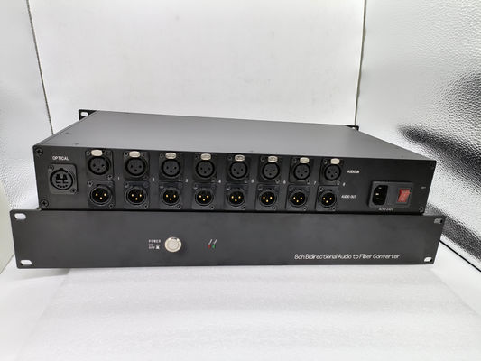8 Channel Bidirectional Audio To Fiber Converter dual LC connector