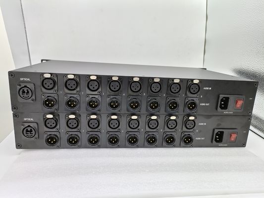 8 Channel Bidirectional Audio To Fiber Converter dual LC connector