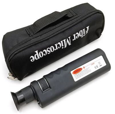400X Optical Fiber Scope For Inspecting Terminations Black Color