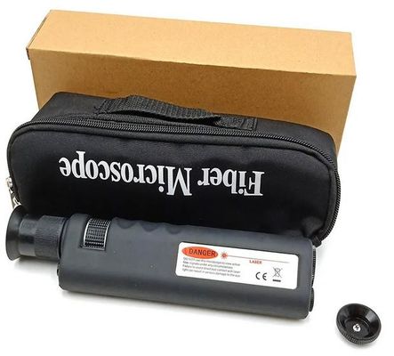 400X Optical Fiber Scope For Inspecting Terminations Black Color