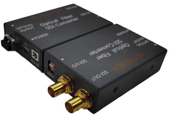 12G SDI To Fiber Converter 1 channel video and audio transmission