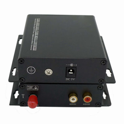 RCA Audio To Fiber Converter 2 Channels ST FC SC LC Optional Interface