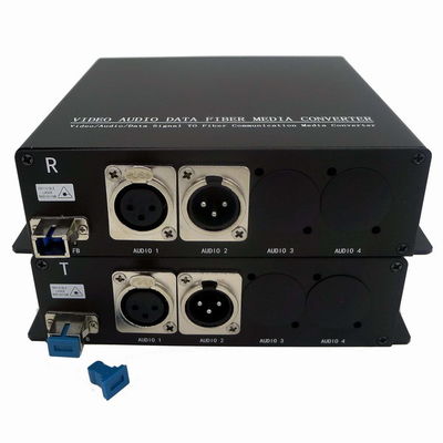 3pin XLR Audio To Fiber Converter Extender MIC Level And Line Level