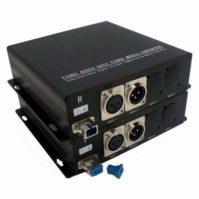 3pin XLR Audio To Fiber Converter Extender MIC Level And Line Level