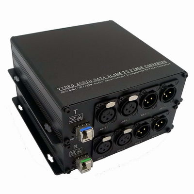 3pin XLR Audio To Fiber Converter Extender MIC Level And Line Level