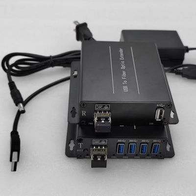 Long Distance Transmit 4 port Fiber Optic USB Extender For Camera Printer